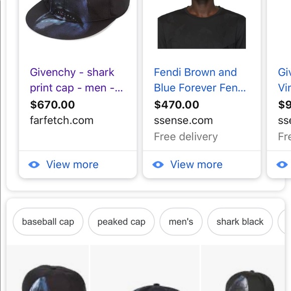 Givenchy Shark hat SnapBack cap new - Picture 2 of 2